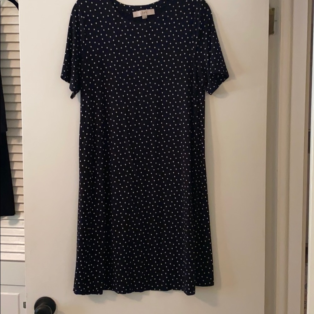 Black polka dot dress size M